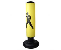Sacco da Boxe Gonfiabile, PVC 160 cm Fitness Hit Sand Adulti Bambini Ninja Autoportante Colonna Tumbler Punch (Giallo) Punch Fitness Bicchiere da 160 cm per