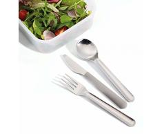 Joseph Joseph Go Eat Set Posate, Acciaio Inossidabile, Grigio, 3 Pezzi