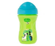 Chicco Easy Cup Bicchiere Antigoccia per Bambini 266 ml, 1 Tazza Biberon 12+ Mesi per Imparare a Bere, con Beccuccio Ergonomico Resistente ai Morsi e Valvola Facili Sorsi, senza BPA - Verde o Blu