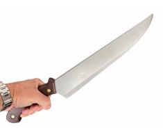 Johnnies - Coltello da macellaio Myers, con cassaforte, lunghezza 46 cm, manico marrone