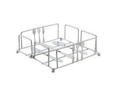 Portatovaglioli DKD Home Decor Posate Argento Metallo