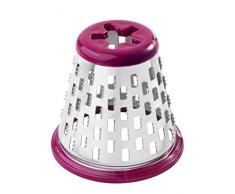 Moulinex DJ812510 Fresh Express - Tritatutto elettrico 5 in 1, in alluminio spazzolato, 34 x 20 x 30 cm, bianco e rosso