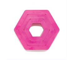 Decora Set Tagliapasta Esagono, Plastica, Giallo, 1.5/2.5/3.5 x 2.2 cm, 3 Pezzi