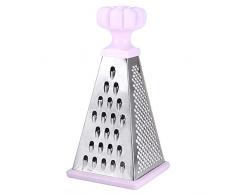 Grattugia trituratore multifunzionale a quattro lati in acciaio inox Grattugia taglierina aglio Chopper utensili da cucina, grattugia quattro lati grattugia aglio Chopper