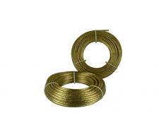 Corderie Italiane 006000921 Cavo, Stendibiancheria, Acciaio/Ottone, 4 mm, 20 m