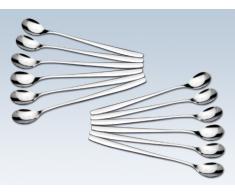 CHG 9895-02 - Set 12 cucchiaini per Long Drink, in Acciaio Inox, 19 cm ognuno