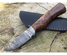 Coltello da Caccia Perkin Damasco con Coltello Sharpcraft a Lama Fodera SK600