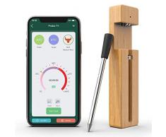 Termometro Bluetooth del Segnale a 50 Metri, Senza Fili Termometro Cucina Per Forno,Grigliate,Barbecue,Stufa, Monitoraggio Remoto di Termometro Intelligente, App Italiano Compatibile per IOS/Android