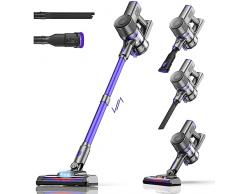 IAB Aspirapolvere Senza Fili Potente 20KPA, 6 in 1 Scopa Elettrica Senza Fili Ricaricabile Autonomia 40 Min, Aspirapolvere Multiciclonico Senza Sacco Silenziosa portatile per Auto Case Sofa Animal