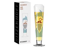 Ritzenhoff 1011010 - Bicchiere da birra 330 ml - Serie Heroes Festival n. 10 - Barber - rotondo e multicolore - Made in Germany