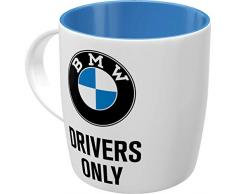 Nostalgic-Art Tazza da caffè retrò, BMW – Drivers Only – Idea regalo per amanti di accessori per auto, Design vintage, 330 ml, in ceramica
