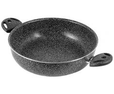 Home Tegame Due Manici Antiaderente Stone Cm22 Pentole E Preparazione Cucina, Pietra, Antracite, 22 cm