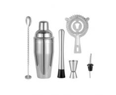 Set Cocktail Shaker Kit Barista Barman Completo Utensili Professionale Acciaio Inossidabile Inox Qualità Premium Attrezzatura Bar Feste Party Casa Aperitivo Long Drink Regalo Uomo Donna