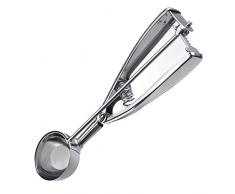 Westmark Cucchiaio/Porzionatore per gelato, manico a pinza, lunghezza: 21,8 cm, acciaio inox, Profi, argento, 62942280