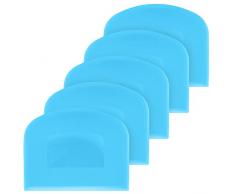Bnnrjia 5 Pezzi Raschietto per Pasta, Spatola per Impasto, Raschietto per Pasticceria, Raschietti per Torte, Spatola da Forno per Cucina, Pane, Pasta, Pizza, Dolci, Pancakes - Blu