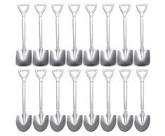 Cucchiaino da Caffè in Acciaio Inossidabile,Forreen 16 Pezzi Cucchiaio Pala in Acciaio Inossidabile Anguria Cucchiaio Cucchiaino da Tè Cucchiaio da Dessert per Picnic Bar Feste in Cucina,Argento
