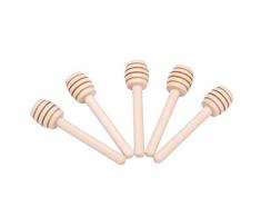 Cucchiaio Miele Bastoncini Cucchiaio in Legno Honey Dipper Stick 24 Pezzi Cucchiai per Miele 8cm Dispenser Caramelle Spargimiele Legno Piccoli