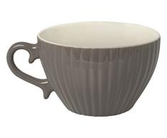 Excelsa Parisienne Tazza Jumbo 400 ml, Porcellana, Grigio, 11.5x11.5x7.2 cm