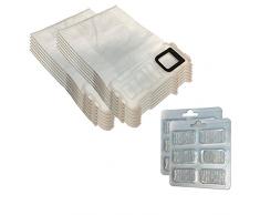 SET 12 Sacchi/Sacchetti (Microfibra) + 12 Profumini per aspirapolvere Vorwerk Folletto Kobold VK 135, 136, VK135, VK136