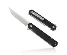 HONZIN Coltellino Tascabile 3Cr13 Coltello Pieghevole in Acciaio Inossidabile G10 Coltello da Campeggio Portatile da Sopravvivenza Coltelli da Tasca da Caccia con Chiusura di Sicurezza