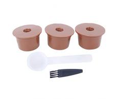 Tazza filtro riutilizzabile per capsule di caffè ricaricabile con kit cucchiaio pennello per Caffitaly