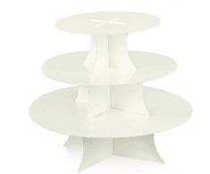 Alzata 3 piani per esposizione bomboniere torta made in Italy cm 33x29