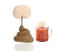 LVYIQI 1PC Riutilizzabile Tè In Silicone Infusore Creativo A Forma di Cacca Divertente Sacchetto di Tè Di Erbe Filtro Filtro Filtro Accessori Per Il