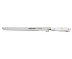 Arcos Serie Riviera Blanc - Coltello Prosciutto - Acciaio Inossidabile Forgiato Nitrum 250 mm - Manico Polioxymetilene (Pom) Colore Bianco