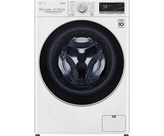 LG AI DD F4DV509H1EA Lavasciuga Slim 9/6 kg, 1400 giri, Serie V5, Lavatrice e Asciugatrice con Wi-Fi, TurboWash, Autodosaggio, Lavaggio a Vapore, Allergy Care, Motore Inverter Direct Drive, Bianca