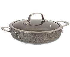 BALLARINI Tegame in Alluminio Antiaderente per induzione con Maniglie e Coperchio Linea Salina, diam. 24cm