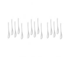 Duendhd 15 cucchiai di porcellana bianca per uova cucchiai di ceramica cucchiaio da caffè cucchiaio da dessert cucchiaio da cucina moka tuffo cucchiaio da portata