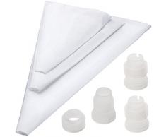 STAR - LINE Set di 3 sac a Poche in 3 Misure - con Adattatore per Beccucci - Riutilizzabile - Lavabile - sac-a-Poche Professionale