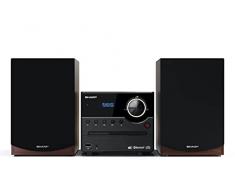 SHARP XL-B517D(BR) Microcatena Sound System Stereo con radio DAB, DAB+, FM, Bluetooth, CD-MP3, riproduzione USB, altoparlanti in legno e 45 W colore marrone