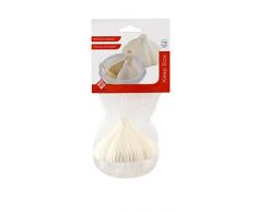 Home 0 Contenitore Porta Aglio, Bianco/Trasparente, 12x8x23 cm