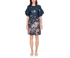 s.Oliver Red-LABEL – Crepiera da donna con motivo floreale Dark Steel Blue panneau Print 36