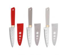 Coltello Da Frutta, Set Di 3 Coltelli Da Frutta Affilati E Resistenti, Squisito E Bello, Con Fodero, Coltelli Da Frutta Piccoli Sono Adatti Per La Maggior Parte Delle Verdure(rosso, Albicocca, Beige)