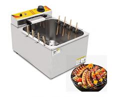 Macchina per Cuocere Salsicce, Friggitrice Elettrica Commerciale per Hot Dog al Formaggio, Attrezzatura per Friggere Salsicce, Perfetta per Hot Dog su Stecco, Bastoncini di Mozzarella al Formaggio