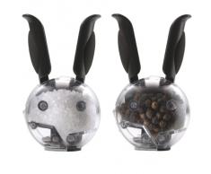 Chefn, Set di macinapepe e sale, con calamita, Nero