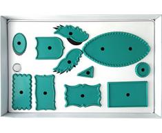 JEM 107P014 Set di Tagliapasta per Cake Design, Plastica, Bianco, 33x4.5x22 cm, 22 UnitÃ 