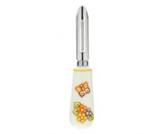 THUN - Sbuccia Patate con Farfalla - Cucina, Altro per la Cucina - Idea Regalo - Linea Country - Gres, Acciaio Inossidabile - 16,5x3,5x2,5 cm