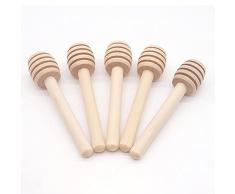 100 Pezzi Cucchiaini Bastoncini Miele Legno Piccoli, Mini Spargimiele in Legno Piccoli per Lerogazione del Vasetto di Marmellata di Miele, Regalo di Bomboniere per Feste di Matrimonio