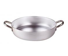 Pentole Agnelli PCMX01022 Tegame con Maniglie, Alluminio, 22 cm