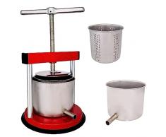 Torchio per Melanzane Uva Torchietto Premitutto Piccolo Grande Diverse Dimensioni In Acciaio Inox o Alluminio Pressofuso Filtro Tubo Scarico Manovella Facile Utilizzo Arance (Alluminio 1.5 litri)