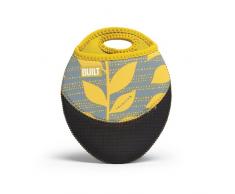 BUILT - Presina per pentole, motivo: foglie, colore: grano