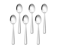 Otto Koning - Leipzig - Cucchiaino da caffè in acciaio inox, finitura lucida a specchio, cucchiaini caffè dal design elegante e moderno, cucchiaini confezione da 6.