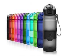 Bottiglia dacqua sportiva palestra borraccia senza BPA in plastica tritan 1l/700ml/500ml/400ml,bottiglie bambini, sport,scuola,bici,Viaggio, trekking, a prova di perdite borracce, un clic aperto