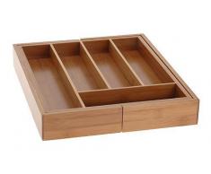 Excellent Houseware Portaposate in Bamboo, estensibile, 33.5 cm x 28 cm-45 cm