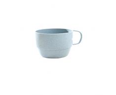 HearsBeauty, tazza in fibre naturali, per latte, caffè, tè, succhi, Blue