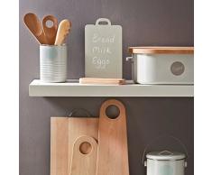 Typhoon vintage americana portapane con coperchio reversibile tagliere, in acciaio INOX, crema, 42.8Â x 26Â x 16Â cm