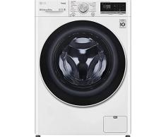 LG F2WV5S8S0E Lavatrice Slim a Carica Frontale 8.5 Kg, 1200 Giri/min, Wi-Fi, Intelligenza Artificiale AI DD, Vapore Igienizzante, Turbo Wash, Motore Inverter Direct Drive, 60x85x47.5 cm - Bianco
